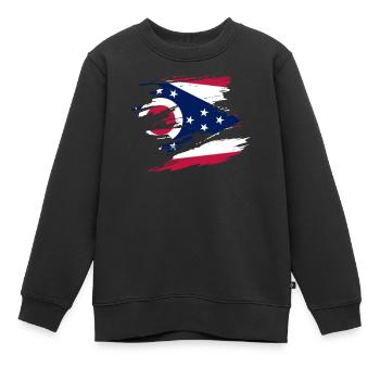 Ohio Travels Cadeau - Sweat Premium enfant bio - noir - Devant - AI Model Kid Female (0cm)