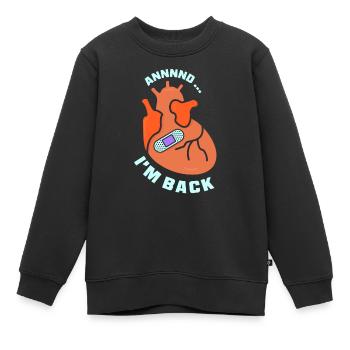 Et je suis de retour là-bas crise cardiaque crise cardiaque - Sweat Premium enfant bio - noir - Devant - AI Model Kid Female (0cm)