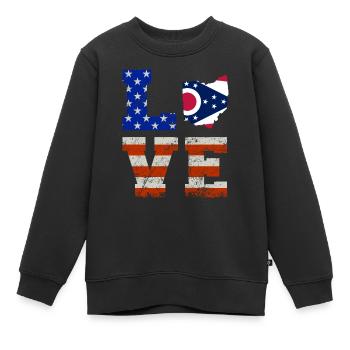 Cadeau d’un résident de l’Ohio - Sweat Premium enfant bio - noir - Devant - AI Model Kid Female (0cm)