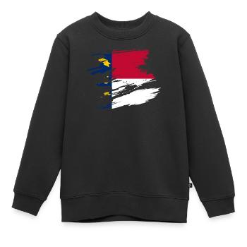 North Carolina home geschenk - Kinder Premium Organic Sweatshirt - Schwarz - Vorne - AI Model Kid Female (0cm)