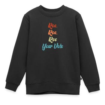Roe deine Stimme - Kinder Premium Organic Sweatshirt - Schwarz - Vorne - AI Model Kid Female (0cm)