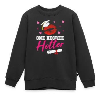 One Degree Hotter Funny Highschool Graduation - Sweat Premium enfant bio - noir - Devant - AI Model Kid Female (0cm)