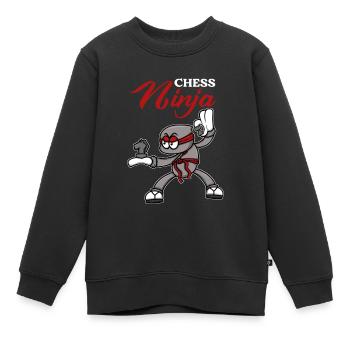 Chess Board Chess Ninja Fighter Chess - Kids Premium Organic Sweatshirt - black - Front - AI Model Kid Female (0cm)