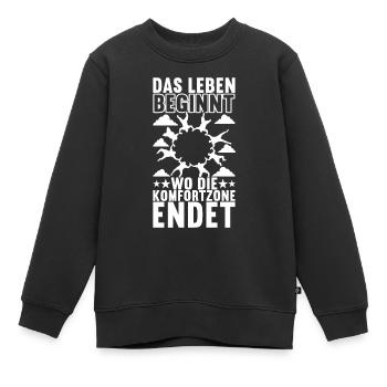 Fallschirm Fallschirmspringer Skydiver - Kinder Premium Organic Sweatshirt - Schwarz - Vorne - AI Model Kid Female (0cm)