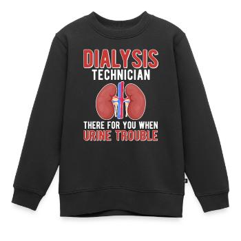 Technicien en dialyse Technicien en dialyse Technicien en dialyse - Sweat Premium enfant bio - noir - Devant - AI Model Kid Female (0cm)