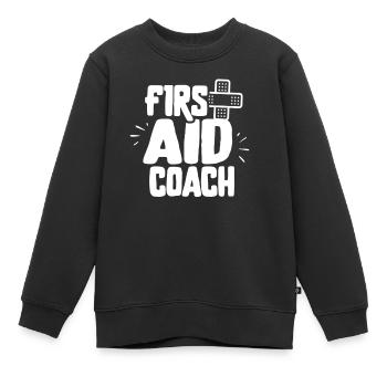 Erste Hilfe Trainer Kurs Sofortmaßnahmen Lehrer - Kinder Premium Organic Sweatshirt - Schwarz - Vorne - AI Model Kid Female (0cm)