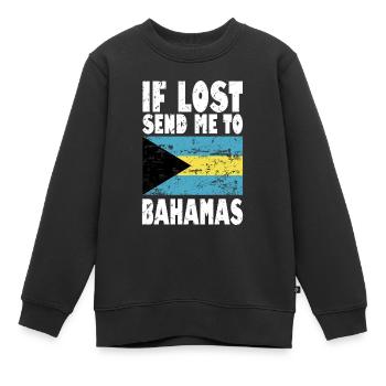 Drapeau des Bahamas - Sweat Premium enfant bio - noir - Devant - AI Model Kid Female (0cm)