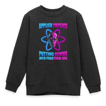Physicien physicien - Sweat Premium enfant bio - noir - Devant - AI Model Kid Female (0cm)