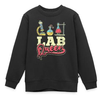 Reine de laboratoire - Sweat Premium enfant bio - noir - Devant - AI Model Kid Female (0cm)