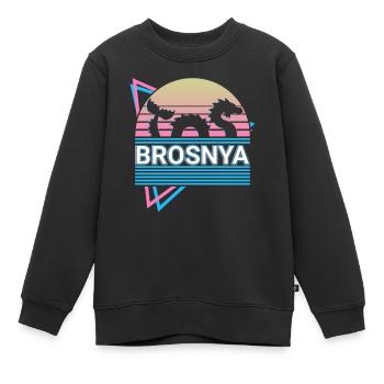 Brosnya Cryptozoology Retro - Kids Premium Organic Sweatshirt - black - Front - AI Model Kid Female (0cm)