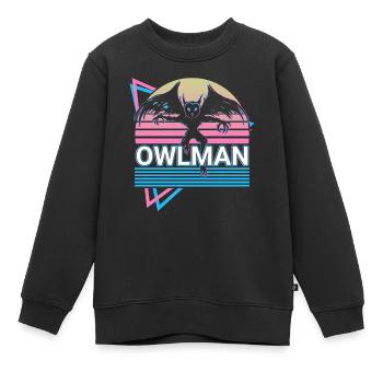 Eulenmann Kryptide Kryptozoologie Retro - Kinder Premium Organic Sweatshirt - Schwarz - Vorne - AI Model Kid Female (0cm)