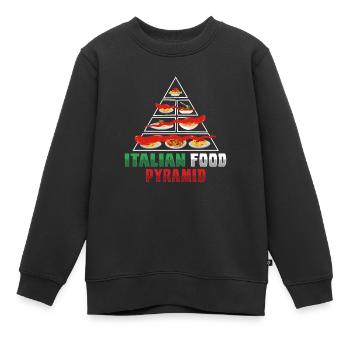 Italienisches Essen - Kinder Premium Organic Sweatshirt - Schwarz - Vorne - AI Model Kid Female (0cm)