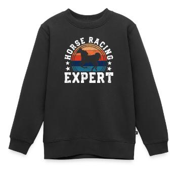 Courses de chevaux Courses de chevaux - Sweat Premium enfant bio - noir - Devant - AI Model Kid Female (0cm)