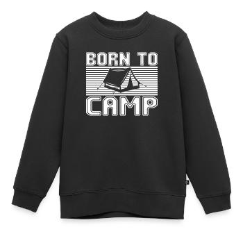 Camp - Sweat Premium enfant bio - noir - Devant - AI Model Kid Female (0cm)