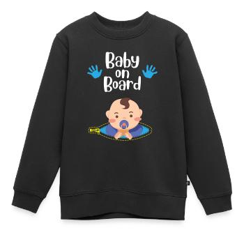 Baby on Board Schwangerschaft Geschenk Geburt - Kinder Premium Organic Sweatshirt - Schwarz - Vorne - AI Model Kid Female (0cm)