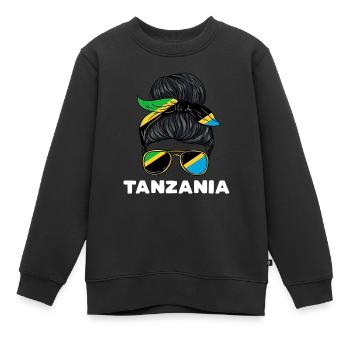 Tansania Girl - Kinder Premium Organic Sweatshirt - Schwarz - Vorne - AI Model Kid Female (0cm)
