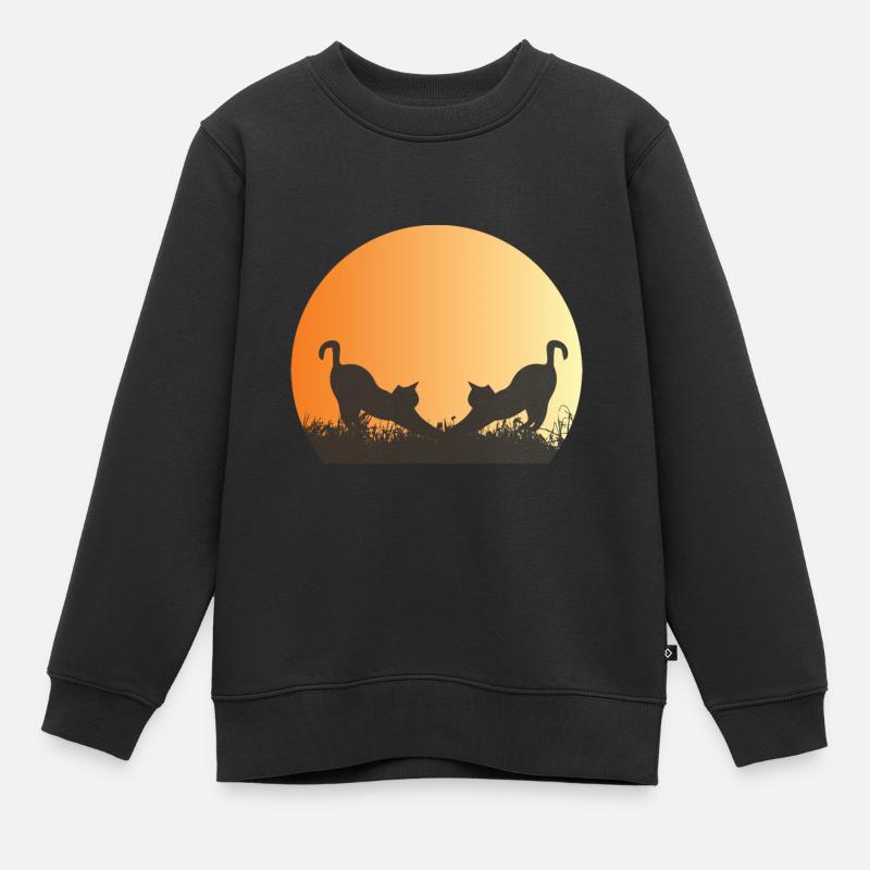 Katze - Ich bin nicht sozial unbeholfen, ich mag es einfach wirklich - Kinder Premium Organic Sweatshirt - Schwarz