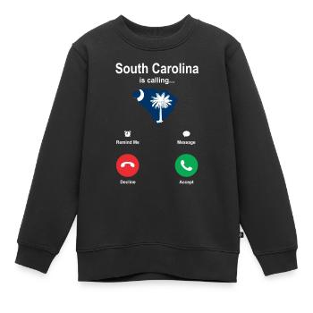 Besuch In South Carolina Geschenk - Kinder Premium Organic Sweatshirt - Schwarz - Vorne - AI Model Kid Female (0cm)