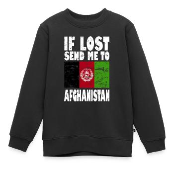 Afghanistan Flagge Spruch - Kinder Premium Organic Sweatshirt - Schwarz - Vorne - AI Model Kid Female (0cm)