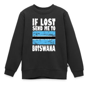 Botswana Flagge Spruch - Kinder Premium Organic Sweatshirt - Schwarz - Vorne - AI Model Kid Female (0cm)