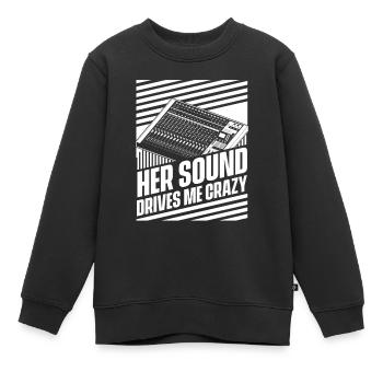 Tontechniker Sound Audio Engineer - Kinder Premium Organic Sweatshirt - Schwarz - Vorne - AI Model Kid Female (0cm)