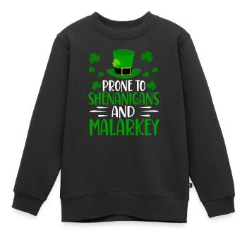 Anfällig Für Blödsinn Und Unfug Irland Gälisch Ire - Kinder Premium Organic Sweatshirt - Schwarz - Vorne - AI Model Kid Female (0cm)