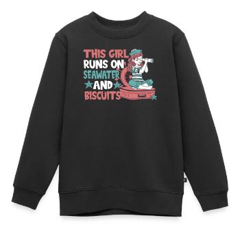 Seglen Segelboot Segler - Kinder Premium Organic Sweatshirt - Schwarz - Vorne - AI Model Kid Female (0cm)
