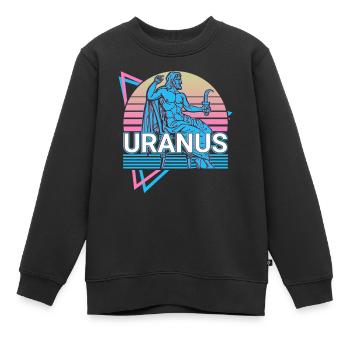 Uranus Griechischer Gott Antike griechische Mythol - Kinder Premium Organic Sweatshirt - Schwarz - Vorne - AI Model Kid Female (0cm)