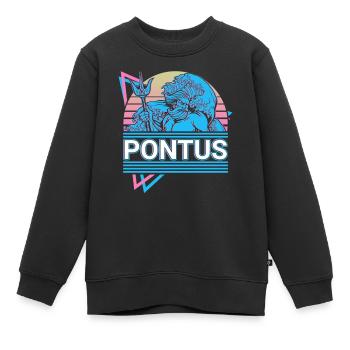 Pontus Griechische Gottheit Antike griechische Myt - Kinder Premium Organic Sweatshirt - Schwarz - Vorne - AI Model Kid Female (0cm)