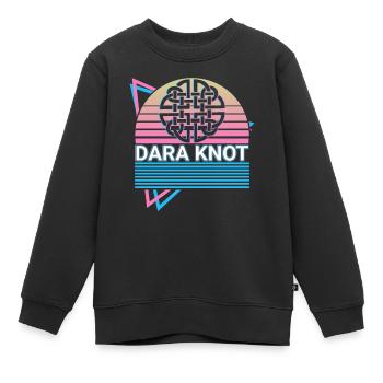 Dara Nœud Celtique Dara Nœud Celtique Symb - Sweat Premium enfant bio - noir - Devant - AI Model Kid Female (0cm)