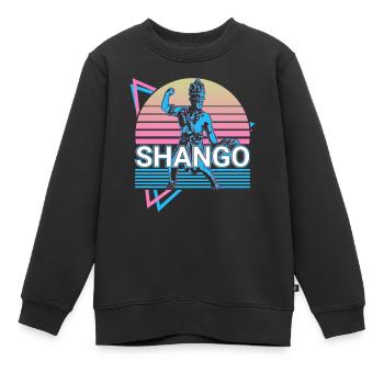Shango Chango Orisha Afrikanische Gottheit Yoruba - Kinder Premium Organic Sweatshirt - Schwarz - Vorne - AI Model Kid Female (0cm)