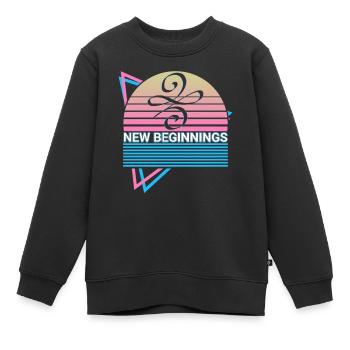 Nouveau Départ Symbole Celtique Rétro - Sweat Premium enfant bio - noir - Devant - AI Model Kid Female (0cm)