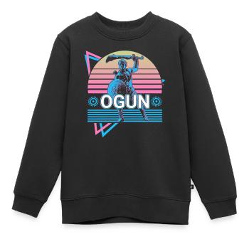 Ogun Orisha Afrikanische Gottheit Yoruba Religion - Kinder Premium Organic Sweatshirt - Schwarz - Vorne - AI Model Kid Female (0cm)