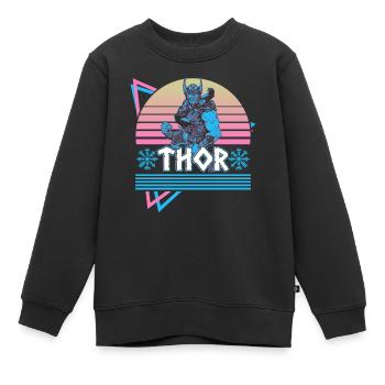 Thor Nordischer Gott Asgard Nordische Mythologie R - Kinder Premium Organic Sweatshirt - Schwarz - Vorne - AI Model Kid Female (0cm)