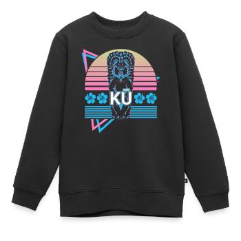 Ku Hawaiian God Mythologie hawaïenne ancienne - Sweat Premium enfant bio - noir - Devant - AI Model Kid Female (0cm)