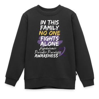 Krieger Hypokaliämische periodische Lähmung Bewusstsein - Kinder Premium Organic Sweatshirt - Schwarz - Vorne - AI Model Kid Female (0cm)