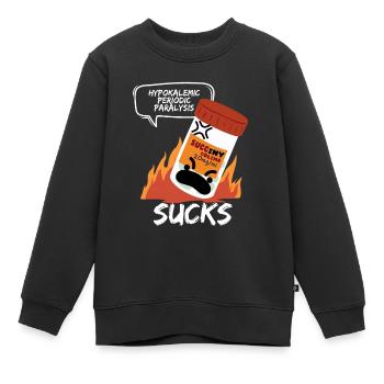 Lustiges Wortspiel Hypokaliämisch Periodische Lähmung Bewusstsein - Kinder Premium Organic Sweatshirt - Schwarz - Vorne - AI Model Kid Female (0cm)