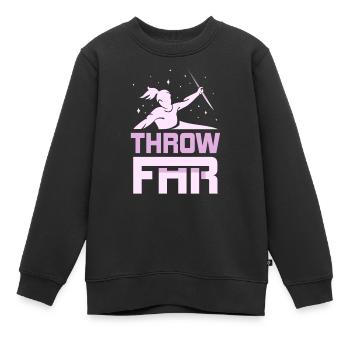 Werf Weit Lancer de javelot Lancer de javelot Lancer de javelot Lancer de javelot - Sweat Premium enfant bio - noir - Devant - AI Model Kid Female (0cm)