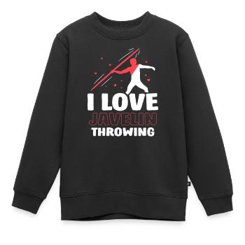 J’adore lancer de javelot lancer de javelot lancer de javelot lancer de javelot - Sweat Premium enfant bio - noir - Devant - AI Model Kid Female (0cm)