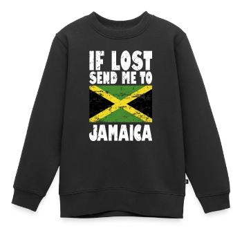 Drapeau de la Jamaïque - Sweat Premium enfant bio - noir - Devant - AI Model Kid Female (0cm)