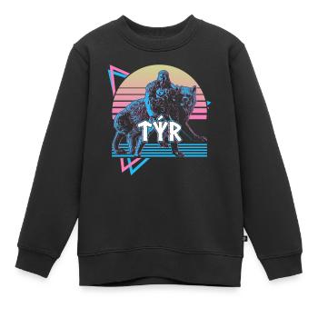 Tyr Nordischer Gott Asgard Nordische Mythologie Re - Kinder Premium Organic Sweatshirt - Schwarz - Vorne - AI Model Kid Female (0cm)