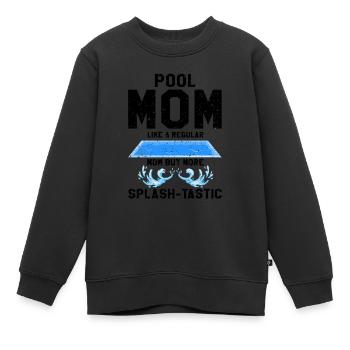 Conceptions de sauveteurs pour les techniciens de piscine - Sweat Premium enfant bio - noir - Devant - AI Model Kid Female (0cm)
