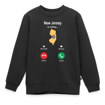 Visite au New Jersey Gift - Sweat Premium enfant bio - noir - Devant - AI Model Kid Female (0cm)