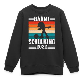 Schulkind 2022 - Kinder Premium Organic Sweatshirt - Schwarz - Vorne - AI Model Kid Female (0cm)