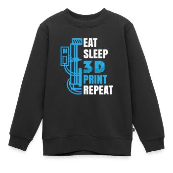 Impression d’imprimante 3D Impression 3D Model Builder Cadeau - Sweat Premium enfant bio - noir - Devant - AI Model Kid Female (0cm)