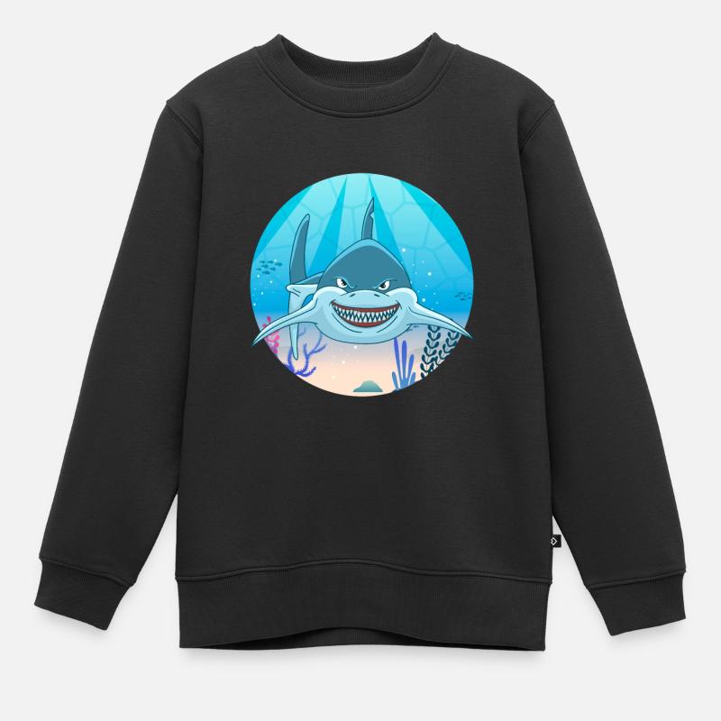 Hai - Kinder Premium Organic Sweatshirt - Schwarz