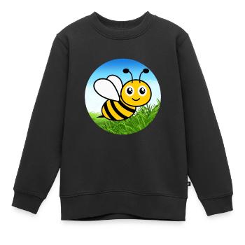 Abeille - Sweat Premium enfant bio - noir - Devant - AI Model Kid Female (0cm)