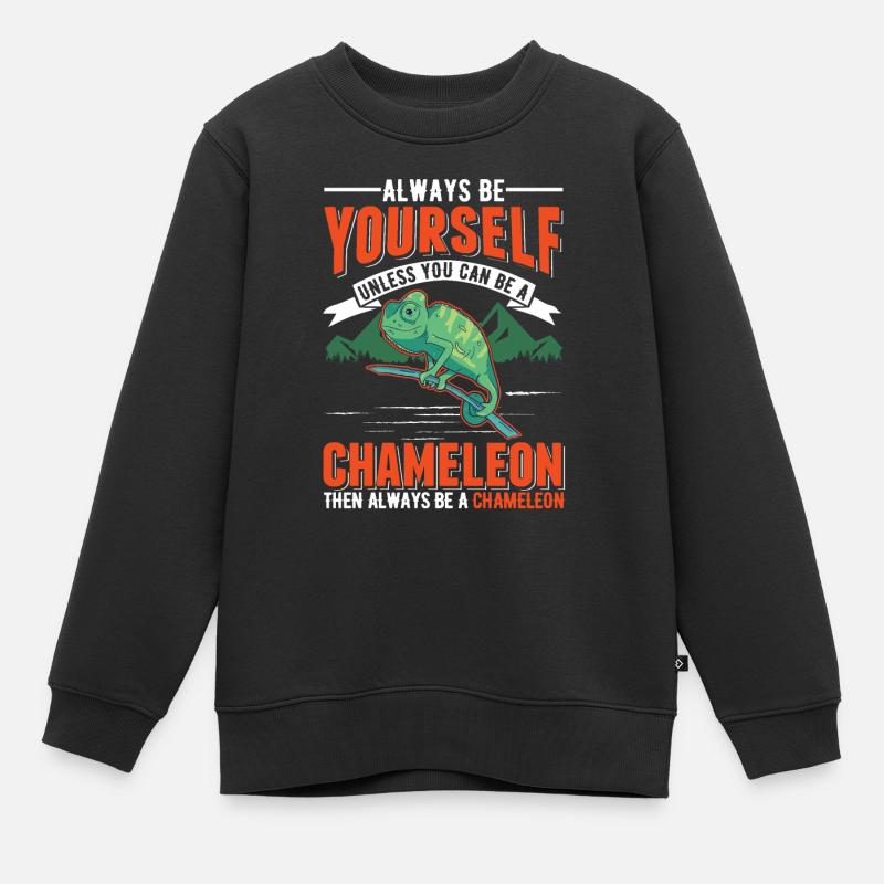 Chameleon Gift Chameleon - Kids Premium Organic Sweatshirt - black