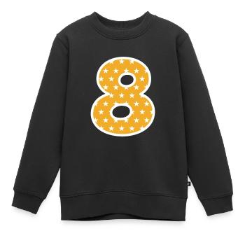 Numéro huit - Sweat Premium enfant bio - noir - Devant - AI Model Kid Female (0cm)