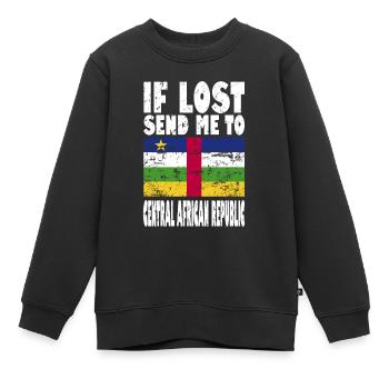 Zentralafrikanische Republik Flagge Spruch - Kinder Premium Organic Sweatshirt - Schwarz - Vorne - AI Model Kid Female (0cm)